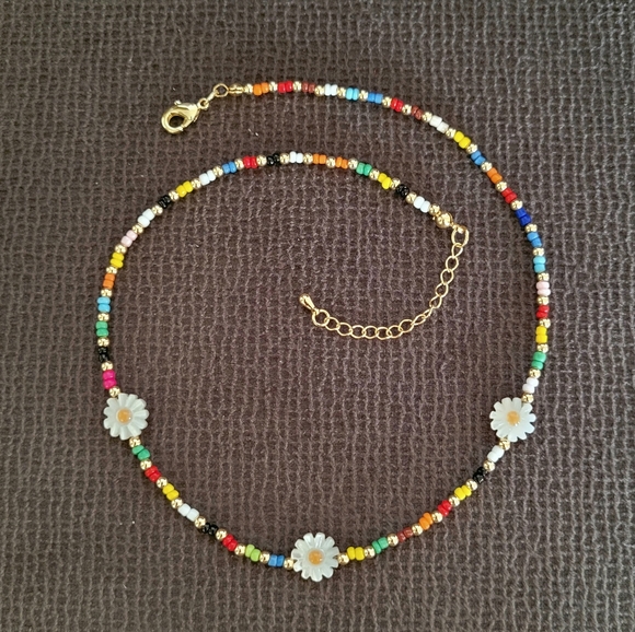 Gemelli👭 Rainbow🌈 Beads and Daisies🌼 Necklace - NWT - Picture 3 of 16